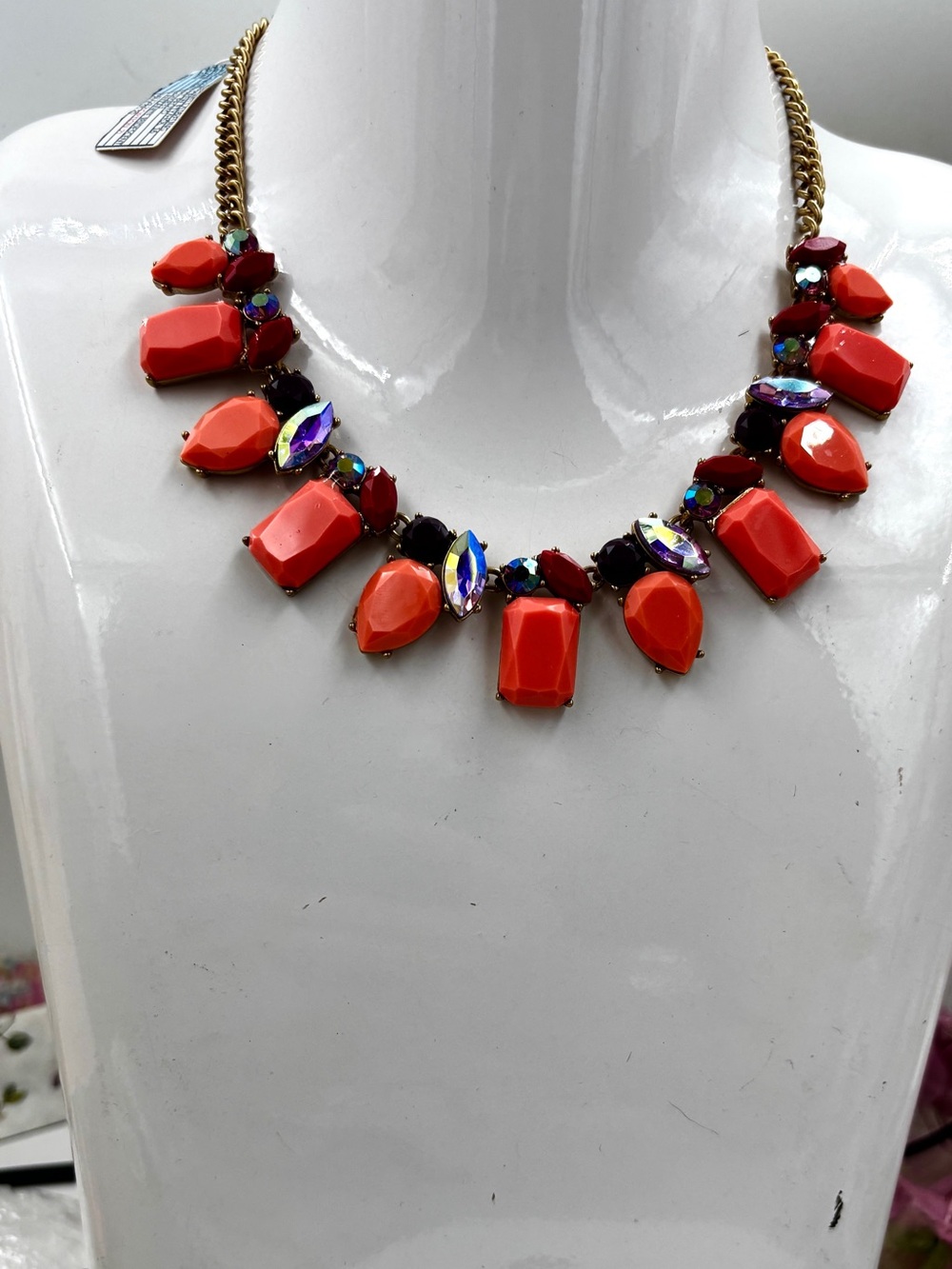 J. Crew Crystal Resin Statement Necklace